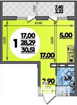 Студия квартира, вторичка, 31м2, 8/8 этаж
