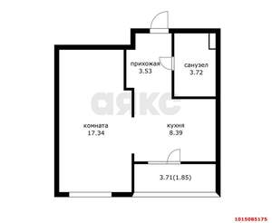 1-к квартира, вторичка, 34м2, 8/24 этаж