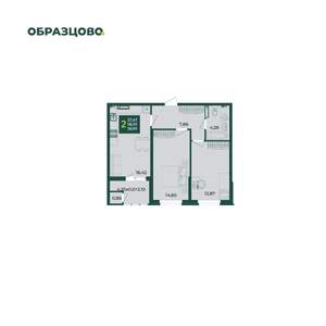 2-к квартира, вторичка, 59м2, 14/18 этаж