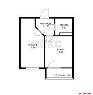 1-к квартира, вторичка, 34м2, 4/9 этаж