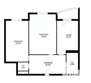 2-к квартира, вторичка, 87м2, 14/22 этаж
