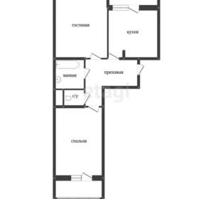 2-к квартира, вторичка, 52м2, 1/5 этаж