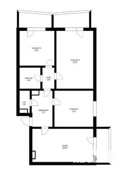 3-к квартира, вторичка, 82м2, 16/16 этаж