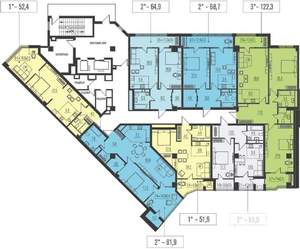2-к квартира, вторичка, 65м2, 9/15 этаж