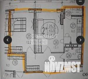 2-к квартира, вторичка, 47м2, 11/19 этаж