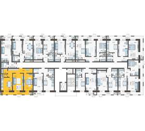 2-к квартира, строящийся дом, 67м2, 7/12 этаж
