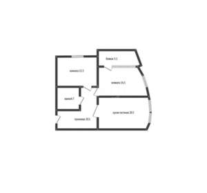 2-к квартира, вторичка, 65м2, 8/22 этаж