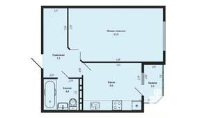 1-к квартира, вторичка, 38м2, 1/3 этаж