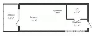 Студия квартира, вторичка, 24м2, 15/24 этаж