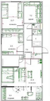 3-к квартира, вторичка, 68м2, 4/9 этаж