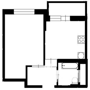 1-к квартира, вторичка, 32м2, 4/9 этаж