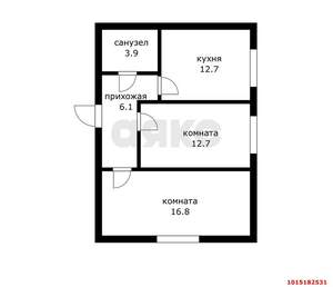 2-к квартира, вторичка, 52м2, 6/6 этаж