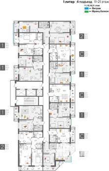1-к квартира, вторичка, 47м2, 19/24 этаж