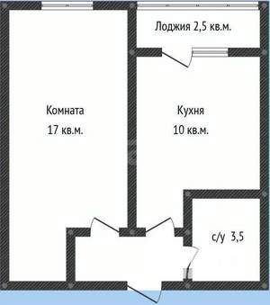 1-к квартира, вторичка, 36м2, 2/24 этаж