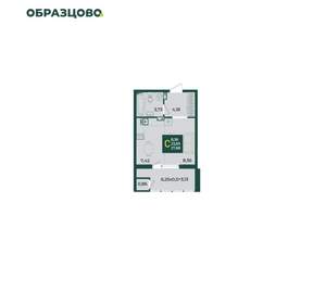 Студия квартира, вторичка, 28м2, 5/18 этаж