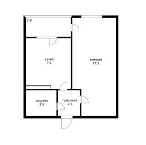 1-к квартира, вторичка, 33м2, 18/24 этаж