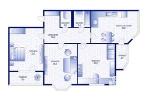 3-к квартира, вторичка, 84м2, 3/16 этаж