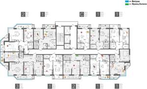 1-к квартира, строящийся дом, 41м2, 17/24 этаж