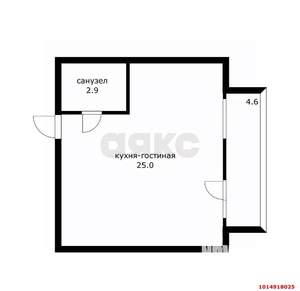 Студия квартира, вторичка, 28м2, 4/7 этаж