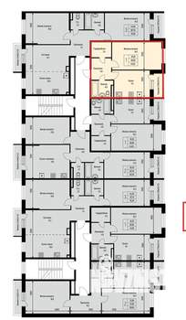 1-к квартира, строящийся дом, 41м2, 2/3 этаж