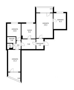 4-к квартира, вторичка, 75м2, 4/10 этаж