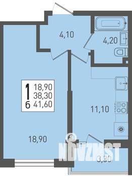 1-к квартира, вторичка, 42м2, 2/22 этаж