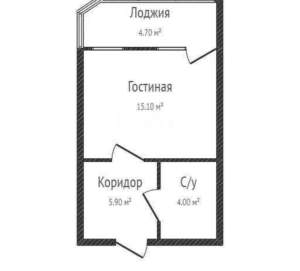 Студия квартира, вторичка, 33м2, 20/24 этаж