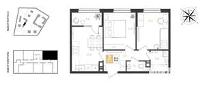 2-к квартира, вторичка, 54м2, 4/9 этаж