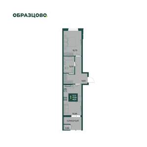 1-к квартира, вторичка, 46м2, 18/18 этаж