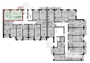 1-к квартира, строящийся дом, 48м2, 1/3 этаж
