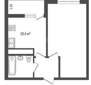 1-к квартира, вторичка, 35м2, 21/24 этаж