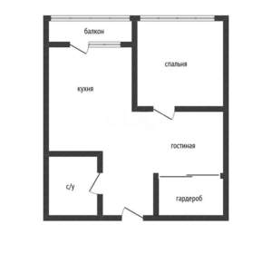1-к квартира, вторичка, 31м2, 12/16 этаж