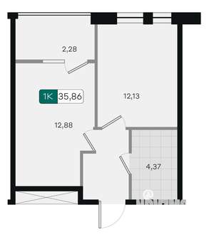 1-к квартира, вторичка, 36м2, 13/18 этаж