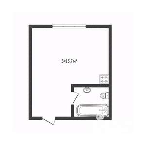 1-к квартира, вторичка, 14м2, 1/5 этаж