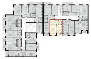 1-к квартира, строящийся дом, 41м2, 3/3 этаж