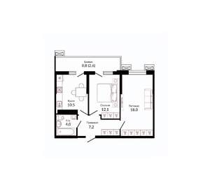 2-к квартира, вторичка, 56м2, 21/23 этаж