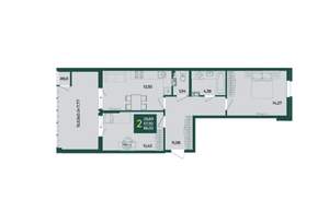 2-к квартира, вторичка, 67м2, 15/18 этаж