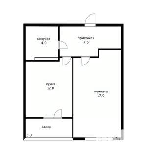 1-к квартира, вторичка, 41м2, 16/19 этаж