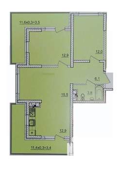3-к квартира, вторичка, 86м2, 18/19 этаж