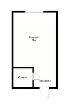 Студия квартира, вторичка, 20м2, 2/11 этаж