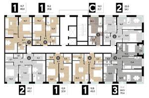 1-к квартира, вторичка, 48м2, 2/16 этаж