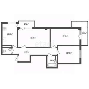 3-к квартира, вторичка, 75м2, 7/7 этаж