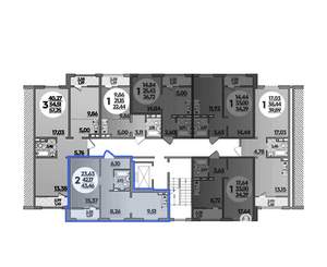 2-к квартира, вторичка, 43м2, 8/8 этаж