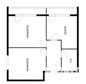 2-к квартира, вторичка, 45м2, 4/6 этаж