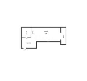 Студия квартира, вторичка, 49м2, 5/7 этаж