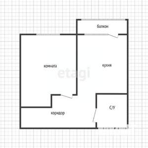 1-к квартира, вторичка, 35м2, 6/19 этаж