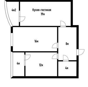 2-к квартира, вторичка, 58м2, 4/24 этаж