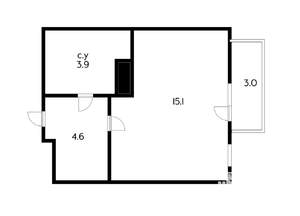 Студия квартира, вторичка, 24м2, 2/9 этаж