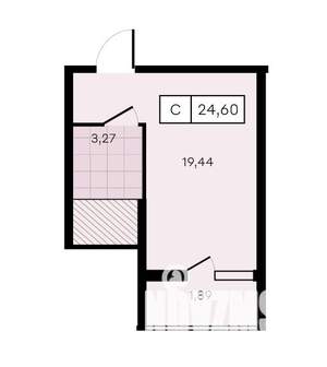 Студия квартира, вторичка, 25м2, 2/8 этаж