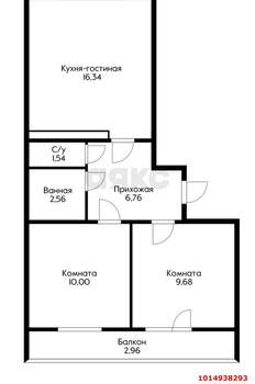 2-к квартира, вторичка, 55м2, 5/9 этаж